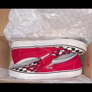 Vans slip on (Mix) racing red,black/TW